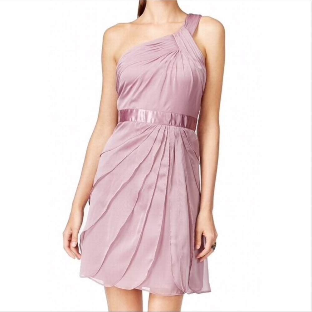 NWT Adriana Papell A-line One Shoulder Dress